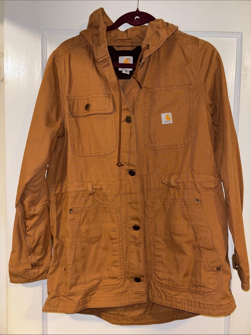 Carhartt Women’s Hooded Canvas Jacket in Carhartt Brown